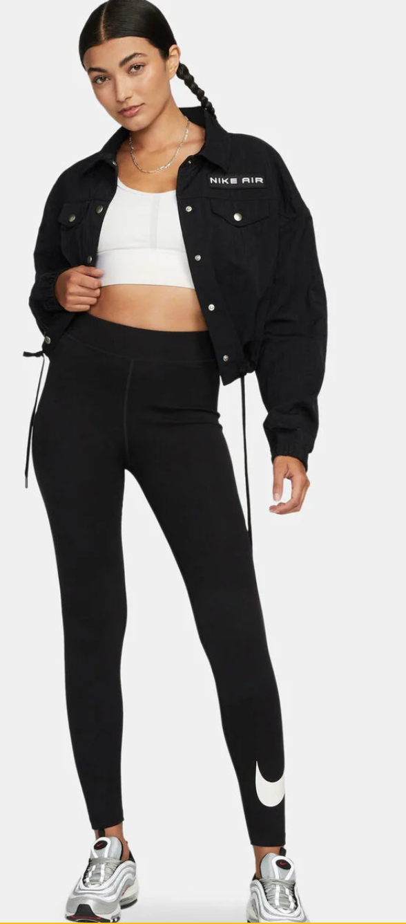 Nike Women's Tight Fit High Rise Full Length Leggings Classic Black NEW NWT