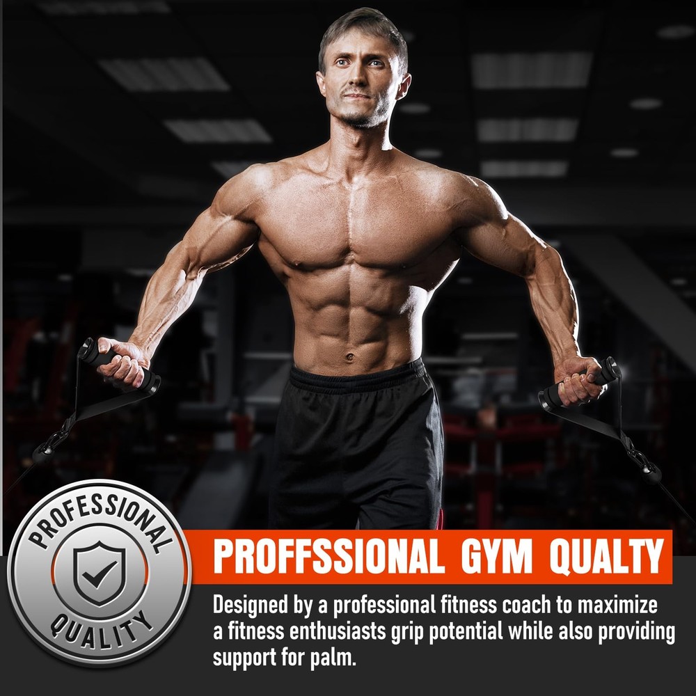 Heavy Duty Exercise Handles, Gym Cable Handles for Cable Machine Attachments,
