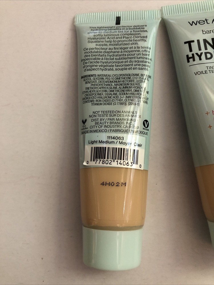 2 Pack Wet N Wild Tinted Hydrator Light Medium