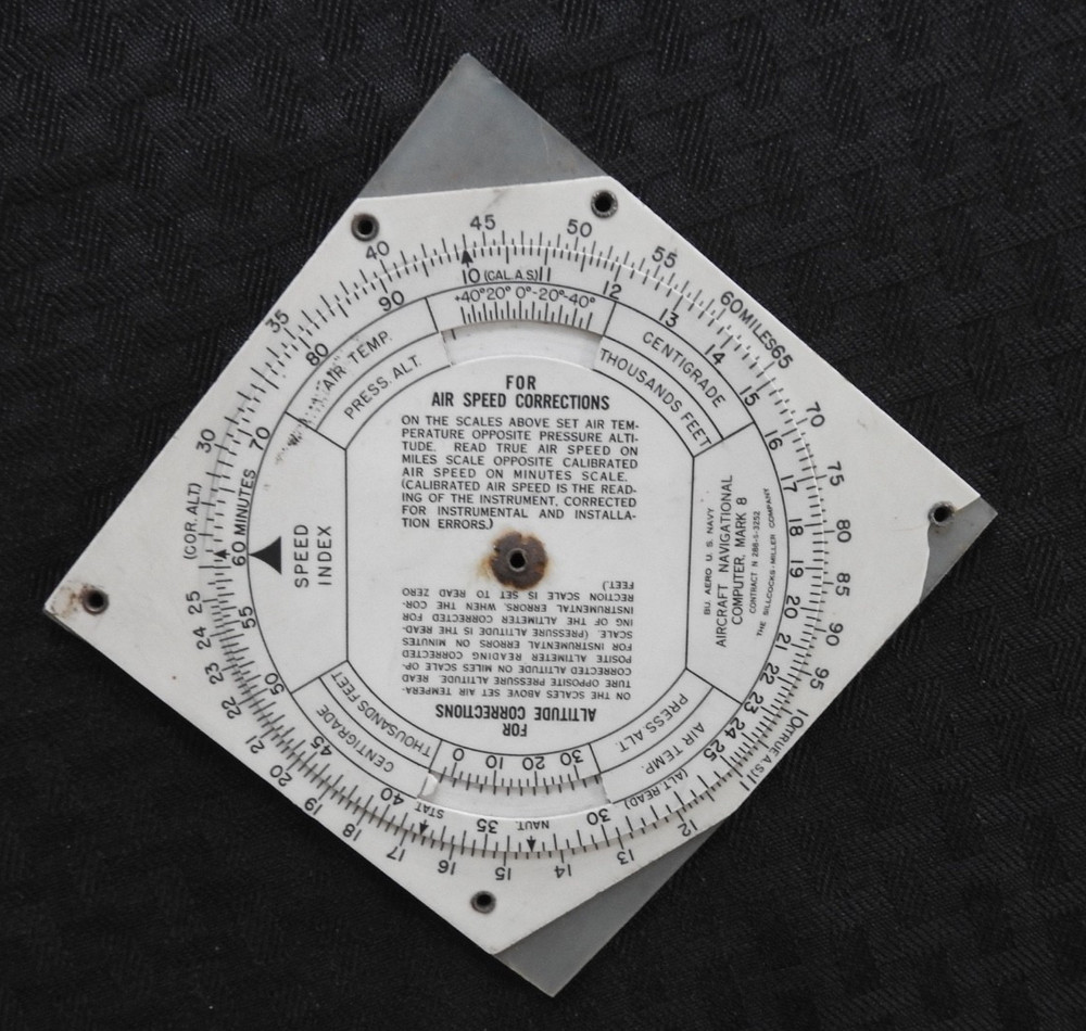U.S. Navy Air Aircraft Navigational Computer Mark 8 Air Speed & Altitude Correct