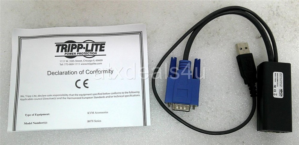 Tripp Lite B078-101-USB-1 KVM Switch USB Server Interface Unit New