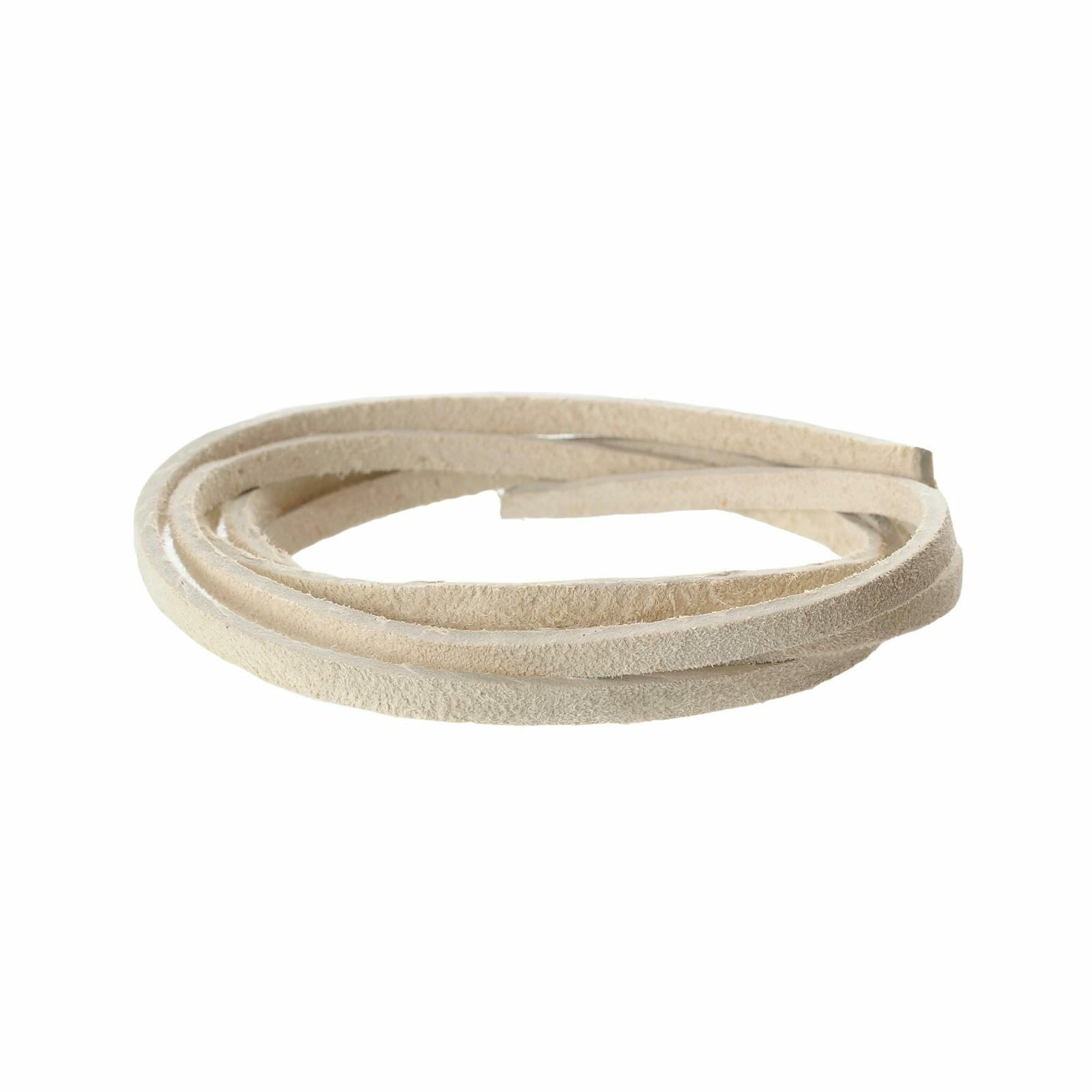 Suede Craft Lace Ivory 1/8" x 25 Yards Silver Creek