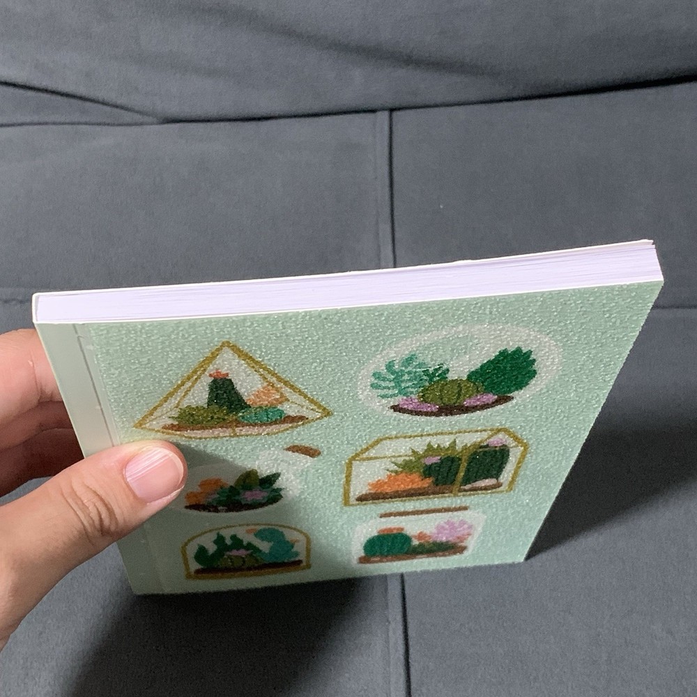Succulent Textured Paperback Notebook 60 Sheets (5x7in)