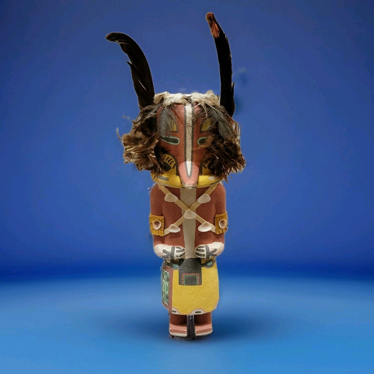 Conrad Torivio Hopi Wood Carved Hand Painted Kachina Doll Signed Vintage