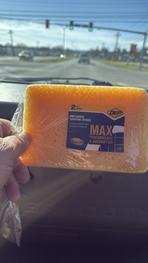 QEP Pro Square Grouting Sponge 2 Pack High Performance Cleaning Sponges