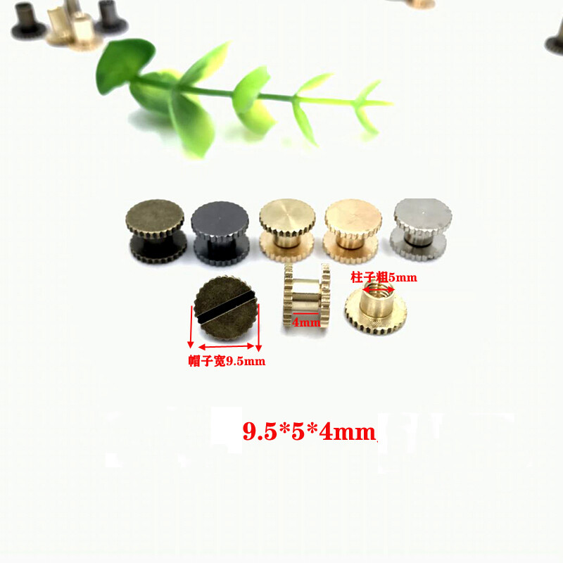 Copper Double Sided Rivets Knurled Belt Screws Rivets Notebook Binding Screws