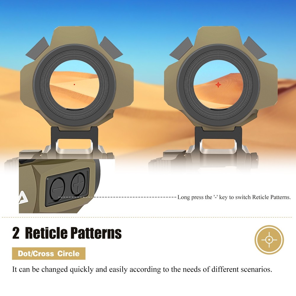 Vigilance Innovations Solar Powered Red Dot Sight Reflex Scope With QD Mount