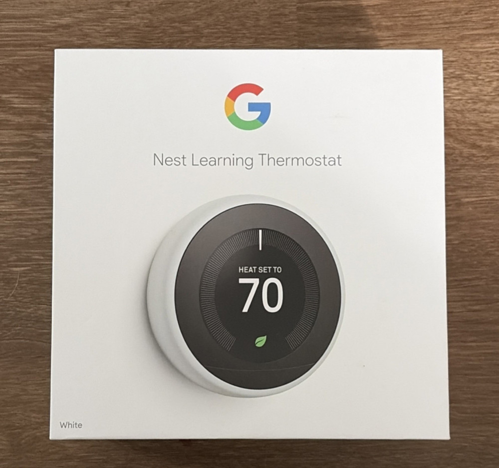 Google Nest Learning Thermostat Gen 3 Programmable Dial White Circular T3015