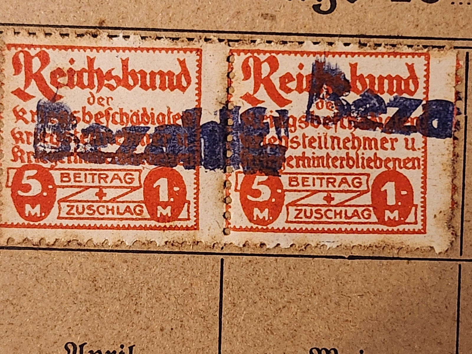 WW2 Germany. Reich Association of War Disabled.