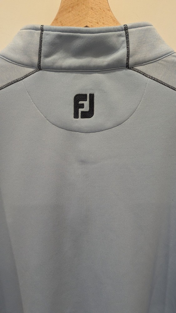 FootJoy Mens Performance Quarter Zip Pullover L light blue Golf Shirt shield