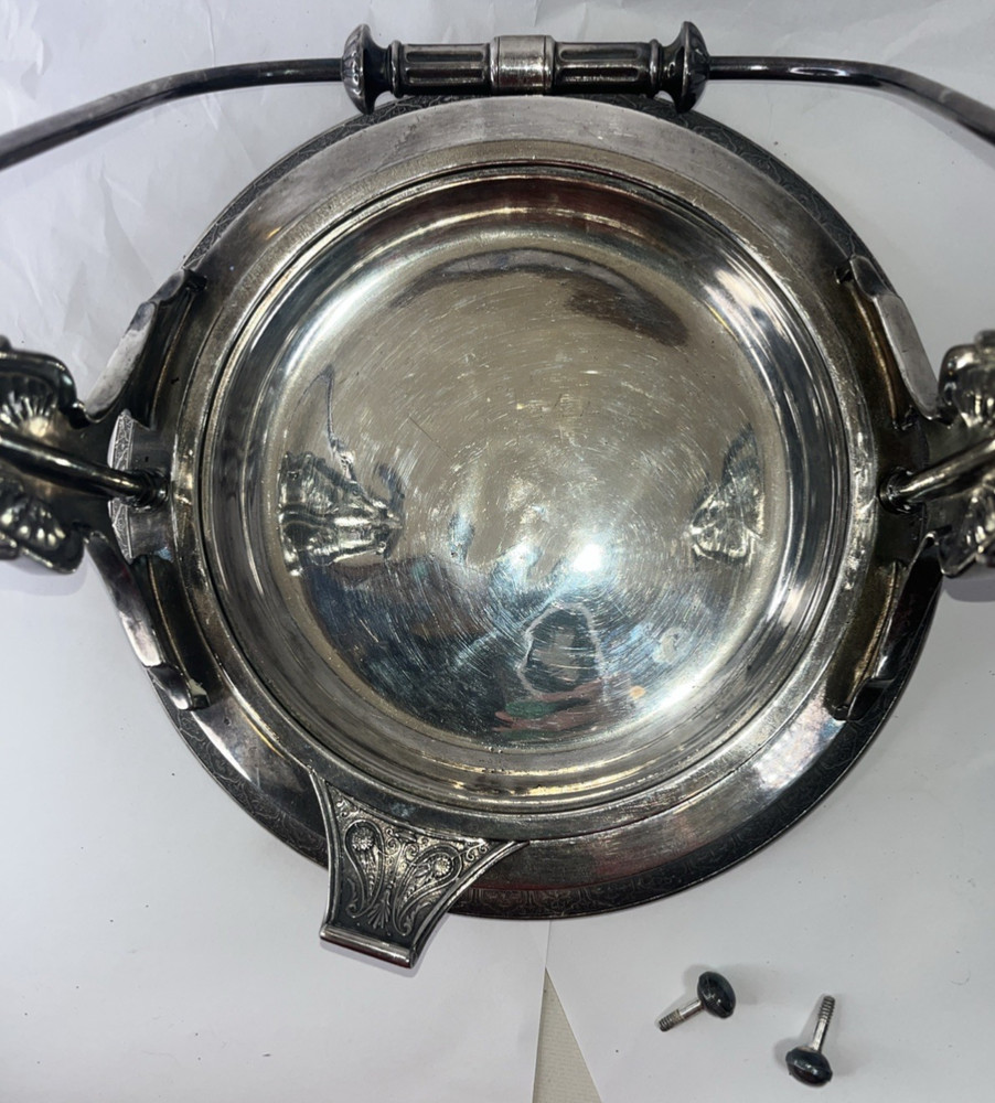 Antique Reed & Barton SilverPlate Tilting Water Pitcher on Stand & Nice Liner