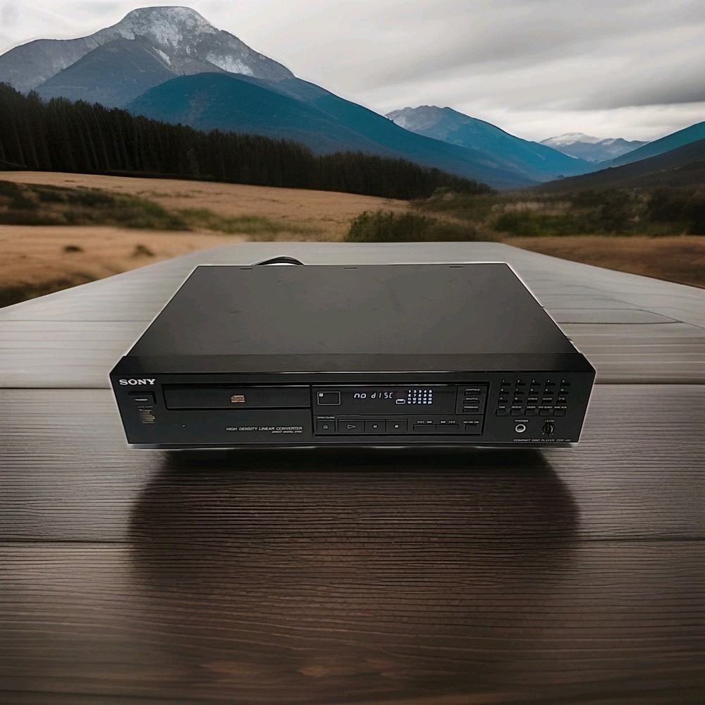 Sony CDP-491 CD Player High Density Linear Converter No Remote Tested Working