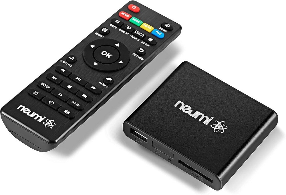 NEUMI Atom 1080P Media Player: USB & SD Card Compatible, Auto Playback & Trigger