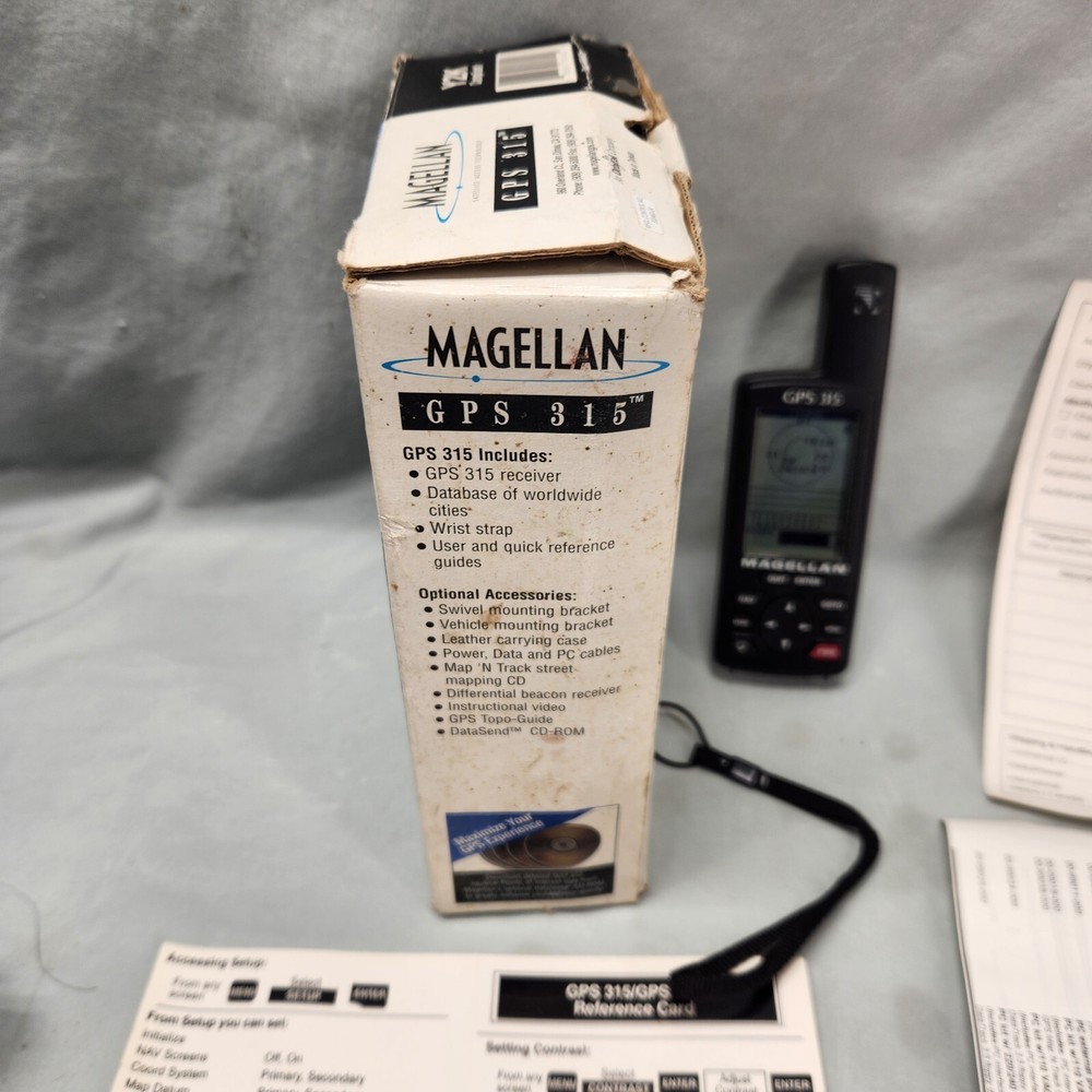 Magellan GPS 315 Handheld GPS Portable Receiver Complete TESTED!