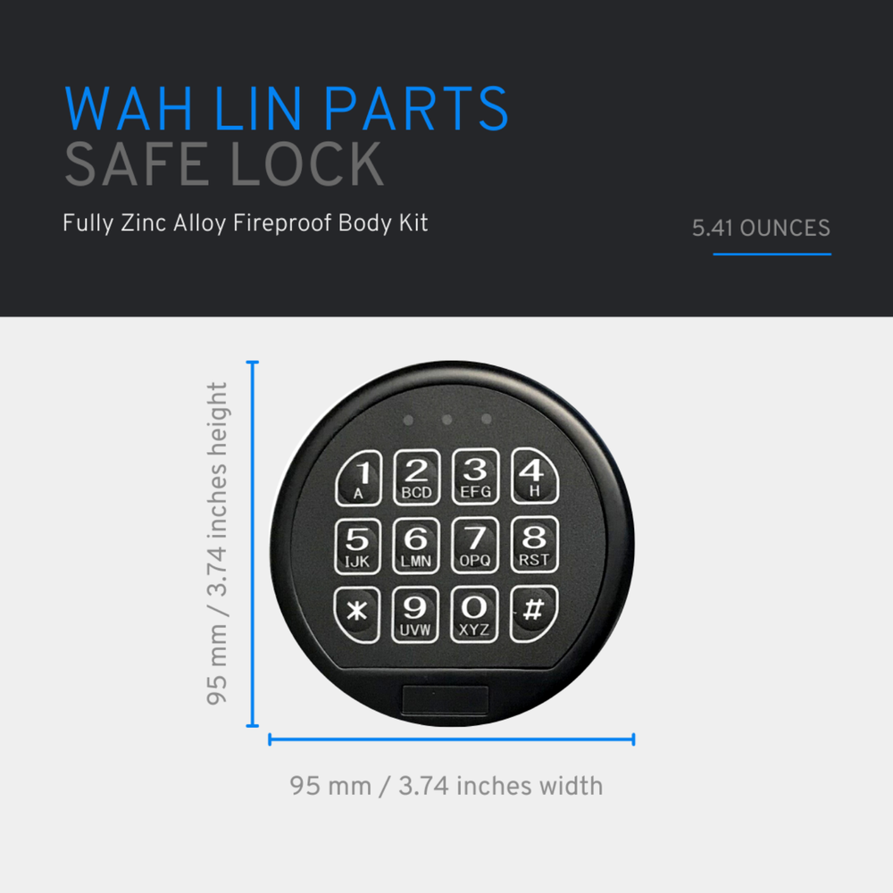 Gun Safe Lock Replacement Black Keypad with Solenoid Lock For Safe Box