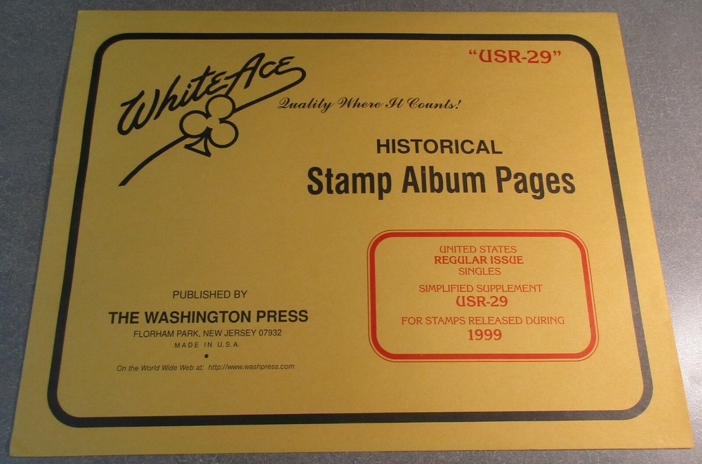 WHITEACE USR-29 HISTORICAL STAMP ALBUM PAGES STAMPS RELEASED 1999 W/FREE SHP.