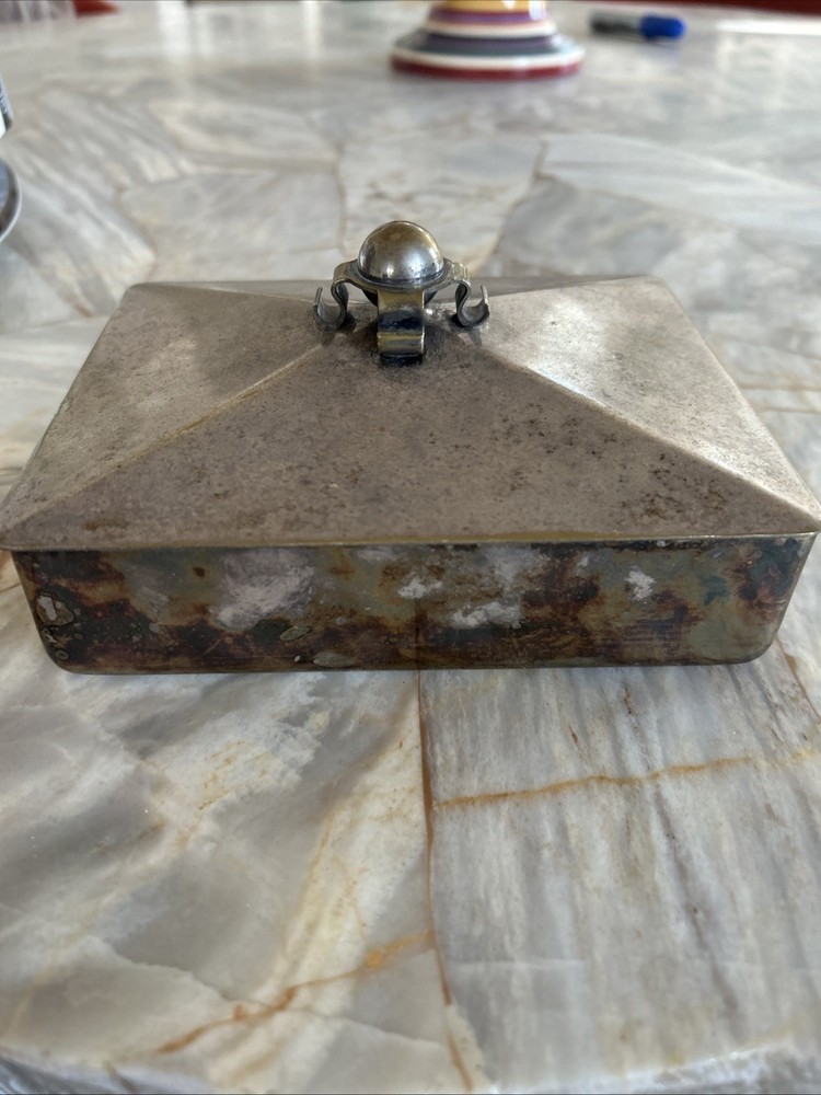 Antique Silver Plated Cigarette Box