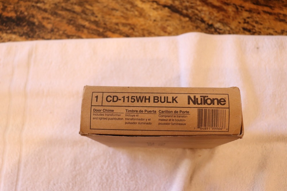 NuTone CD 115WH Wired 2-Note Door Chime- White