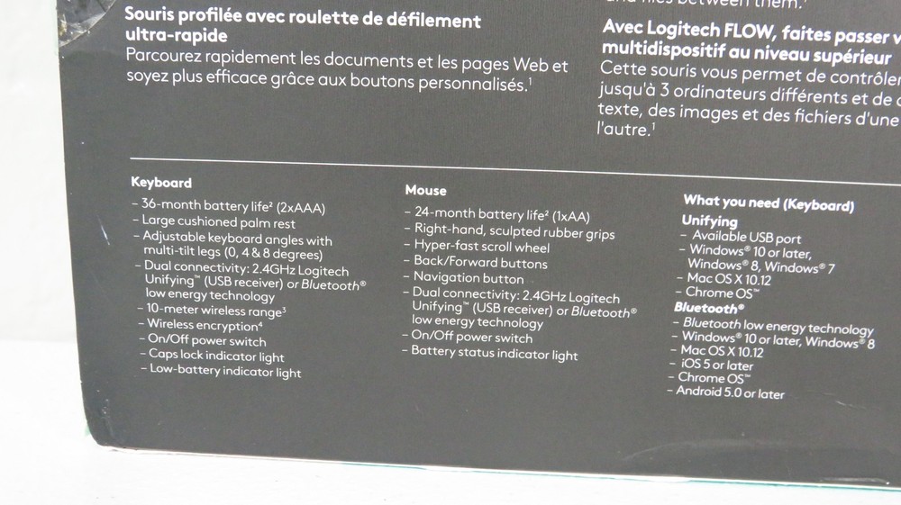 Logitech 920-008219-PB-RC MK850 Wireless Keyboard & Mouse Performance Black