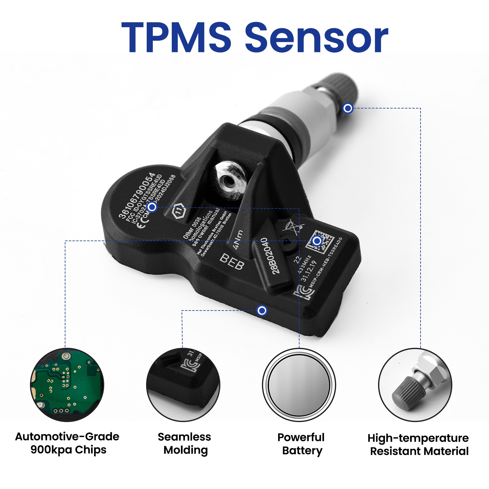 4PCS TPMS Tire Pressure Sensor For BMW Mini 36106790054 36106790054