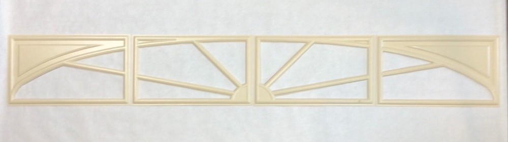 4 Amarr Sunray Short Panel Replacement Inserts for Amarr Garage Doors Almond