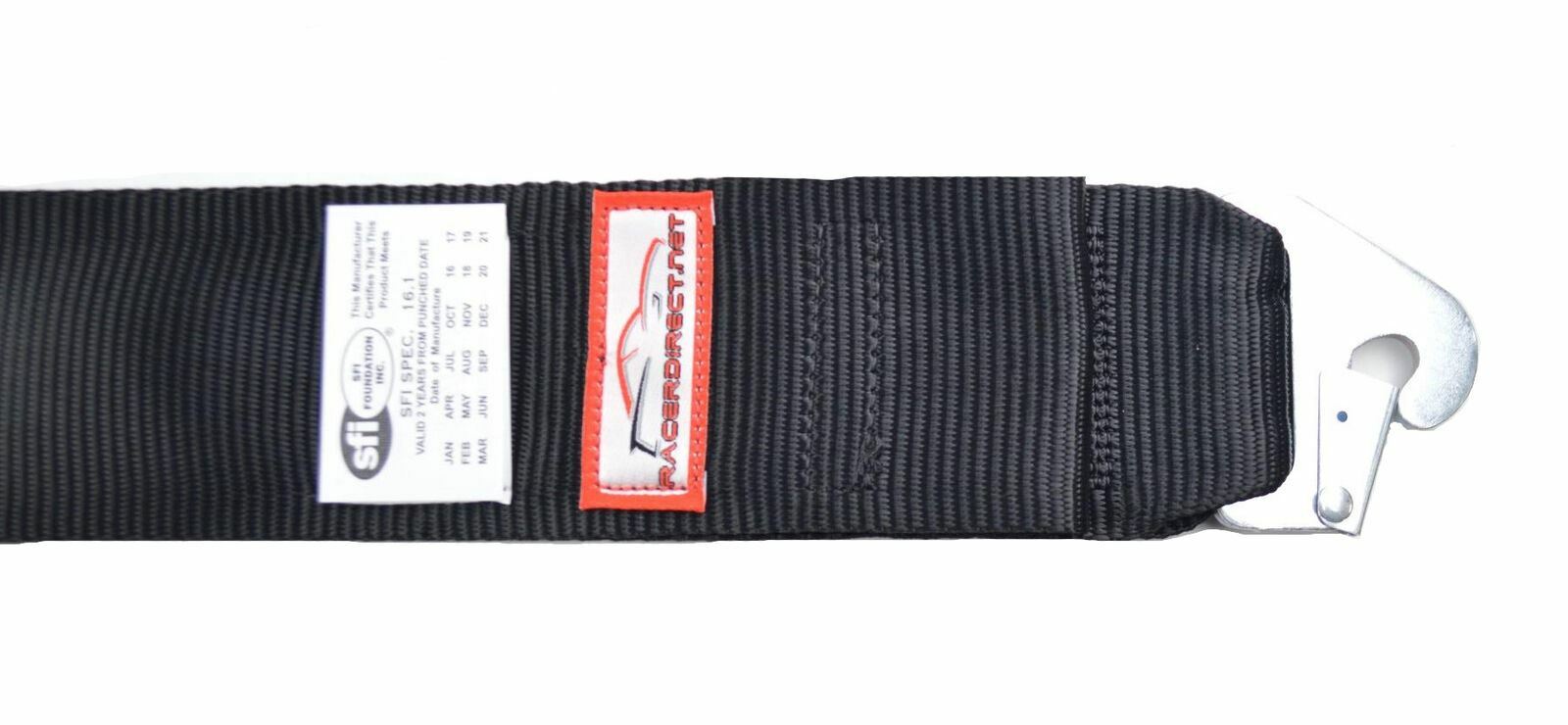 CLIP IN 3" SEAT BELTS LATCH & LINK RACING HARNESS BLACK