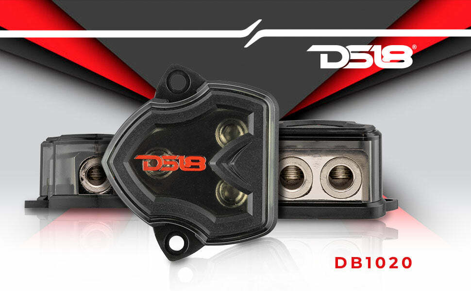 DS18 DB1020 Distribution Block 1X0-GA In 2X0-GA Out For Car Amplifiers