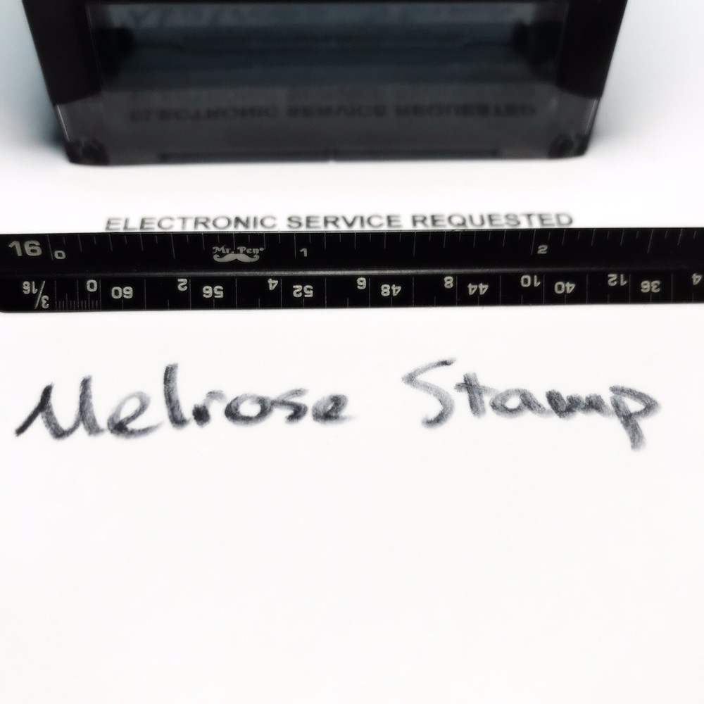 Electronic Service Requested Self Inking Rubber Stamp Black Ink Ideal 4913