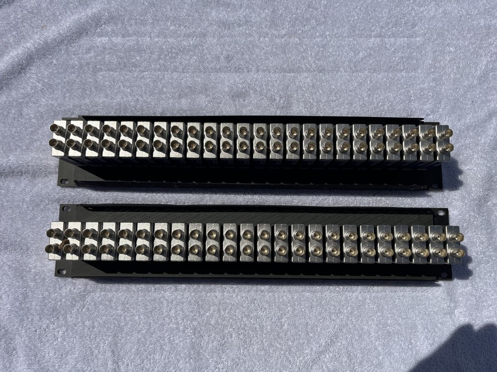 (2) CANARE 24DV 24 NORMALED VIDEO PATCH PANEL With 24 DVJA-W modules