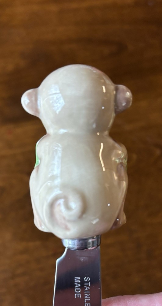 Tropical Spreaders Target 2008 (2) Monkey, Flower, Turtle, Ceramic Handle Set 4