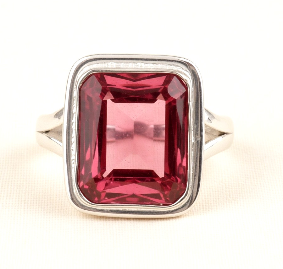 Pink Tourmaline Gemstone 925 Sterling Silver Handmade Jewelry Ring All Size
