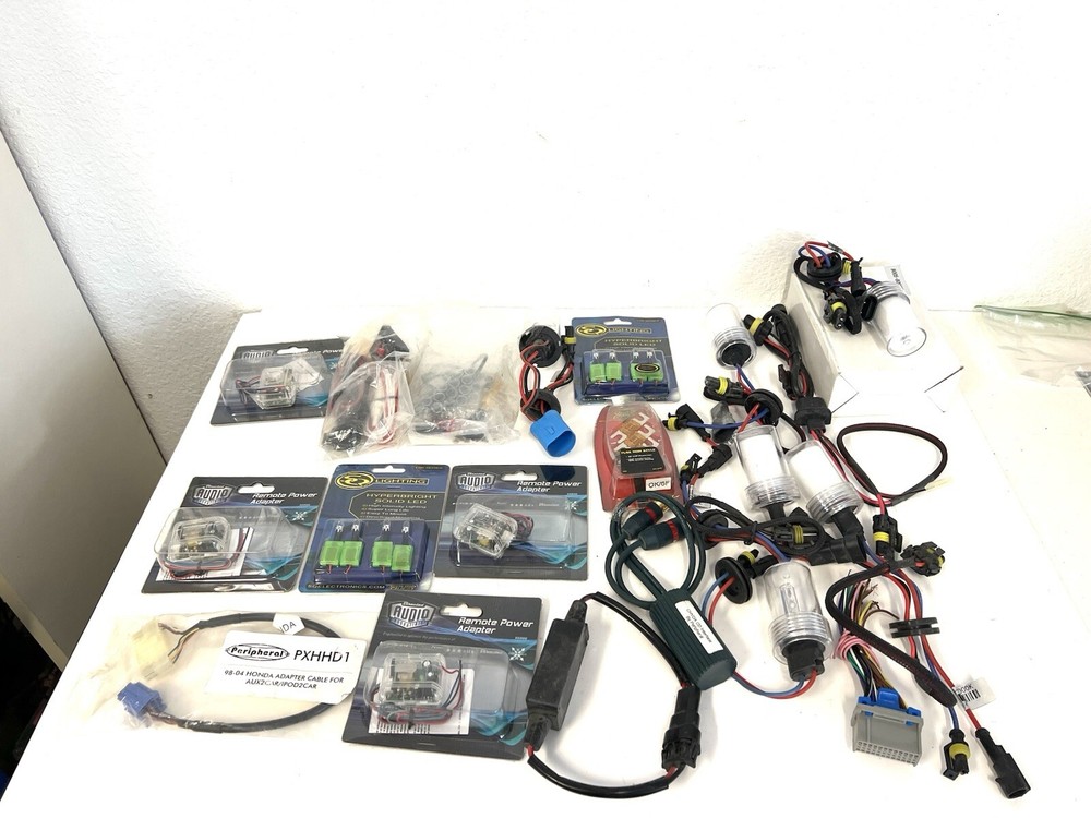 Lot of Various Adapter, Adapter Cables, Hyperbiright Solid LED + MORE