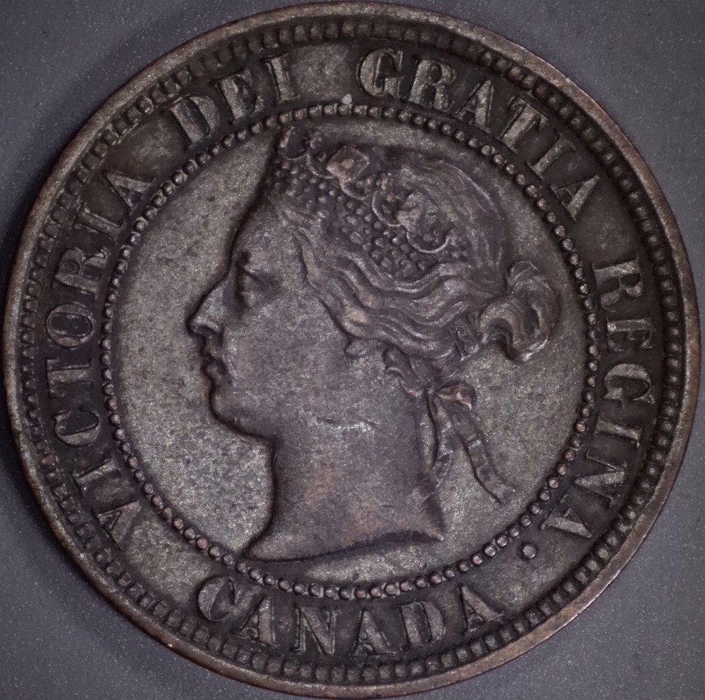 1876 Canada Large Cent AU