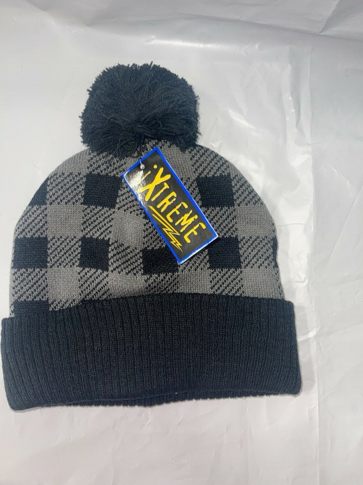 iXtreme Boys' Buffalo Check Hat Black 4-7