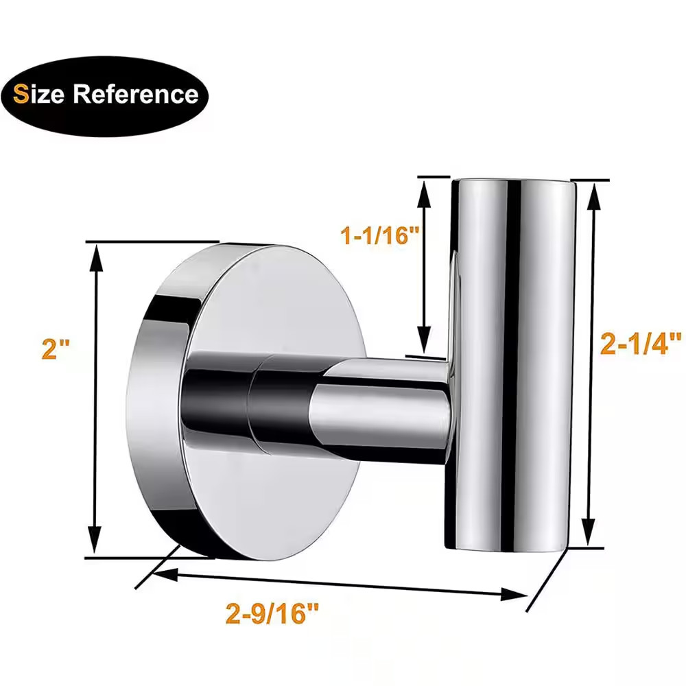 3 -Piece Bath Hardware Set with Mounting Hardware in Polished Chrome