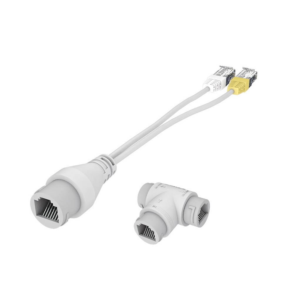 POE Splitter 2-in-1 Network Cabling Three-way RJ45 Adapter For Security Camera