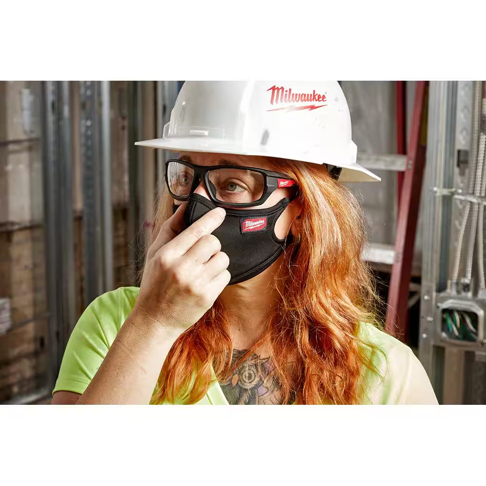 Large/X-Large Black 3-Layer Reusable Performance Face Mask