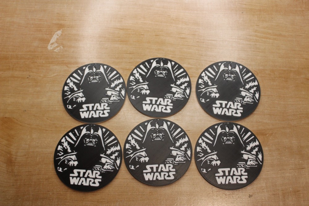 Star Wars 6 Pc.  Coaster Set with holder Darth Vader