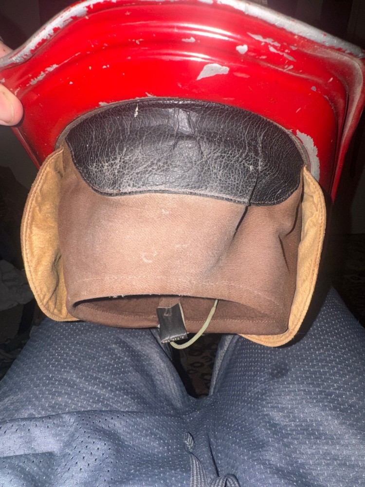 vintage antique leather fire helmet fronts