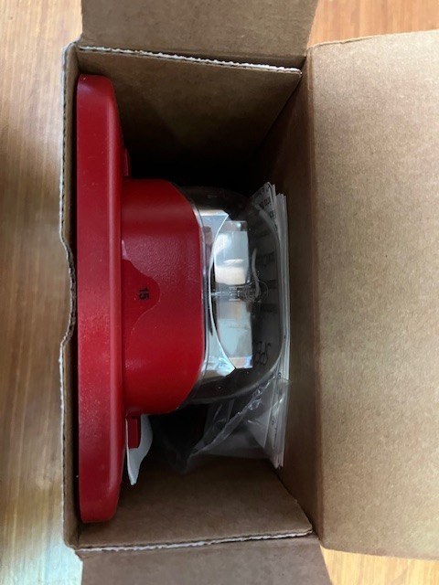 System Sensor P2415 Horn/Strobe combo, red wall mount; New