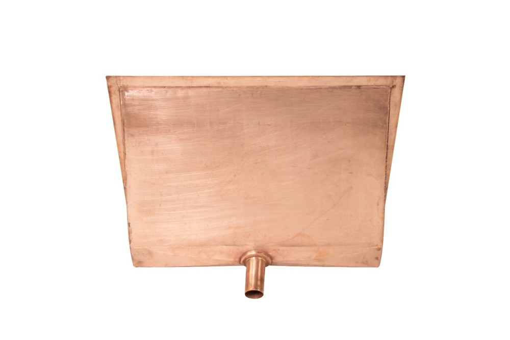 Handcrafted Undermount Plain Copper Bathroom Sink: 22x19" Rectangular, 17 Gauge