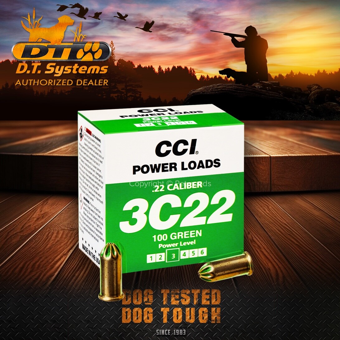 DT Systems .22 Caliber 3C22 Blank Power Loads 100 Green 40-60 Yards 88117