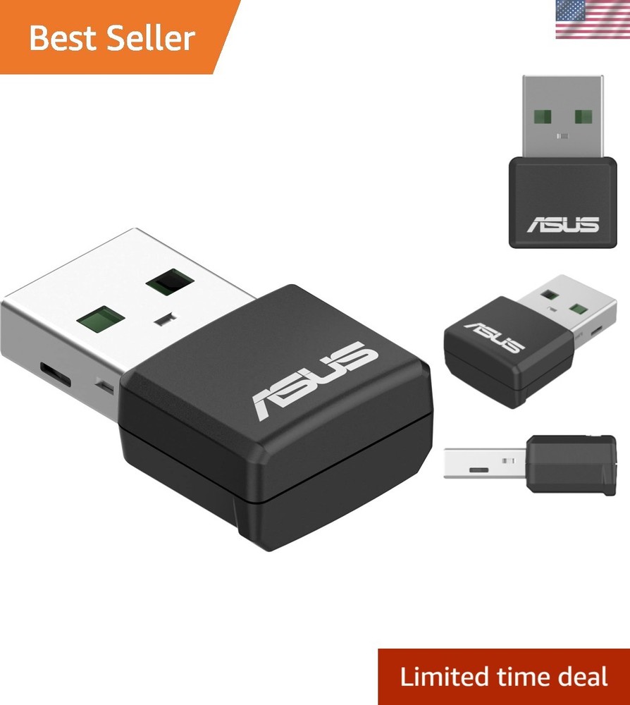 High-Speed AX1800 USB WiFi 6 Adapter - Enhance Network Security & Performance