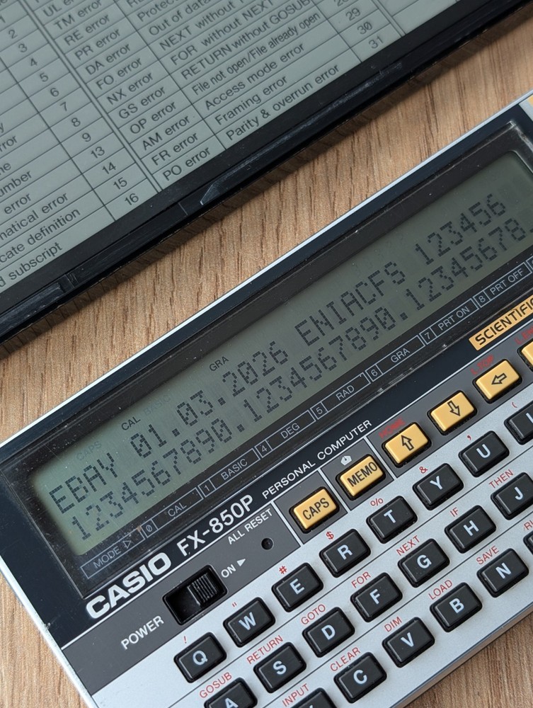 Casio FX-850P Scientific Programmable Personal Computer Calculator