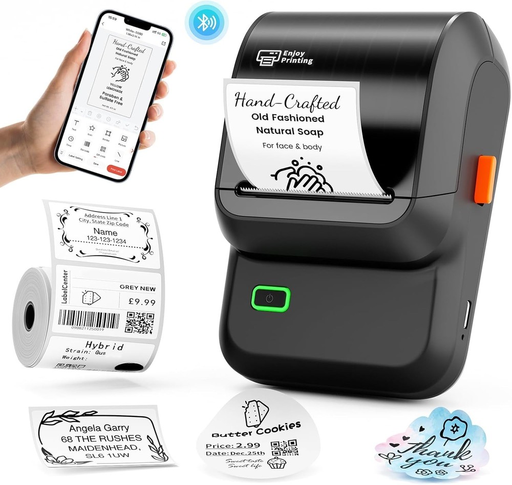 Versatile M100 Bluetooth Label Printer - 2000 Icons, Fast Thermal Printing