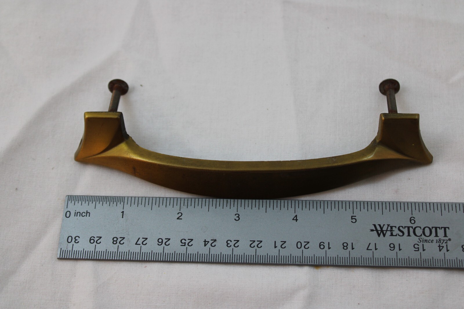 5 Vintage Keeler Brass Co Drawer Pulls Cabinet Handles MCM 7641 (4) & 7642 (1)