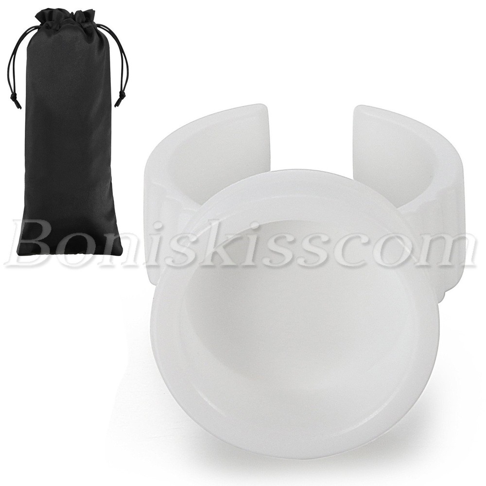 100pcs Disposable Glue Holder Rings Grafted Eyelash Extensions Application Tools