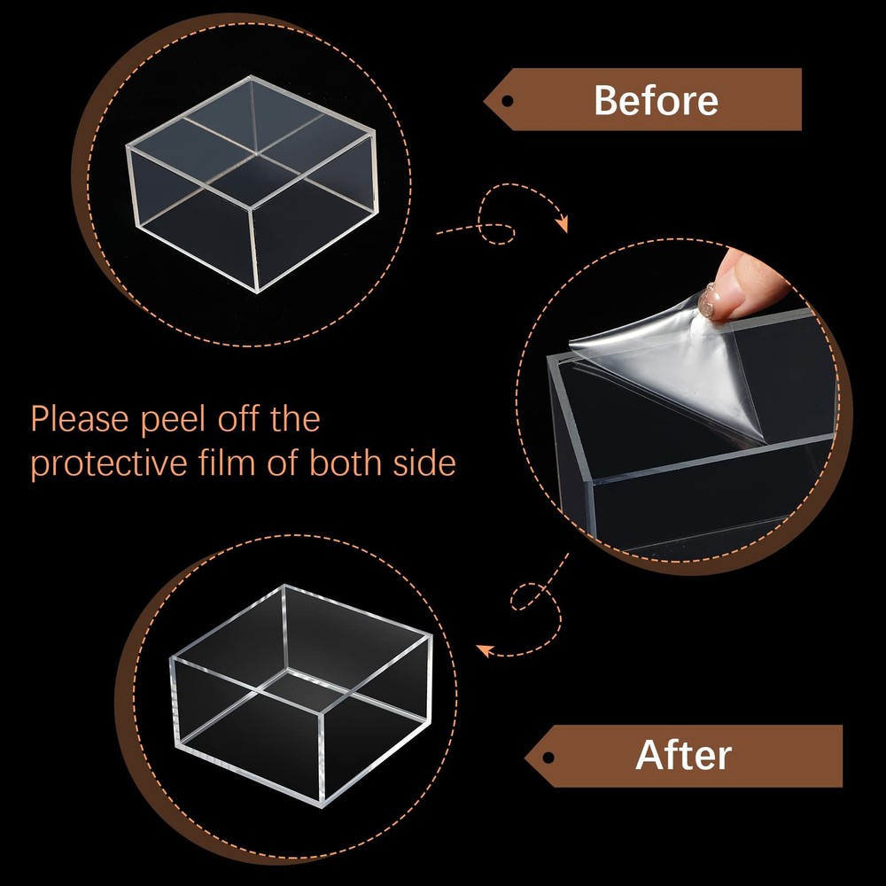 Geelin 6 Pack Acrylic Display Risers Cube Boxes Display Stand