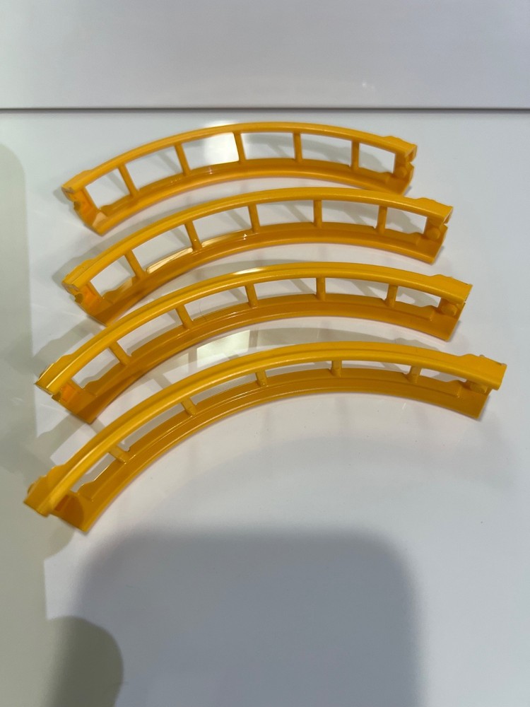 Lego Train, Yellow Roller Coaster Full Loop #80564, Rail. 4 pieces