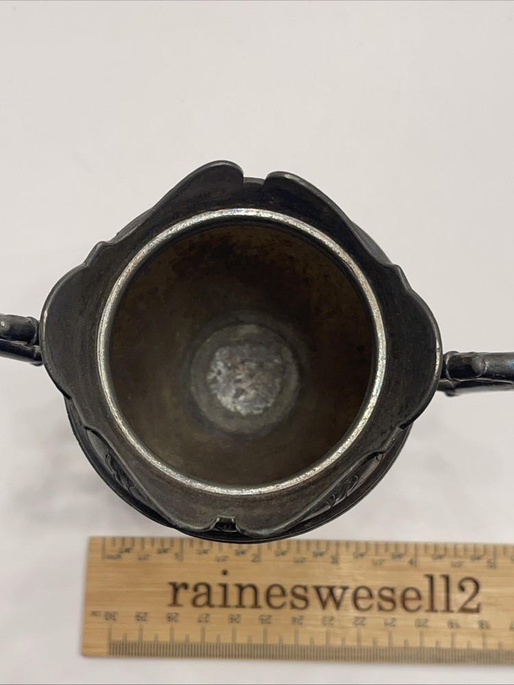🔥 SIMPSON HALL MILLER & CO. Treble Plate 1872 D Sugar Container Antique 🔥